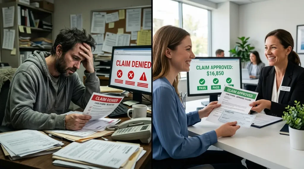 Good vs Bad Insurance Company Comparison Scene