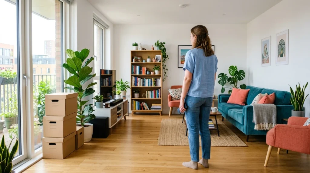How a 4-Minute Renters Insurance Quote Saved One Tenant Over $23,000 2 Person standing in apartment find cheap renters insurance for apartments without cutting the wrong coverage
