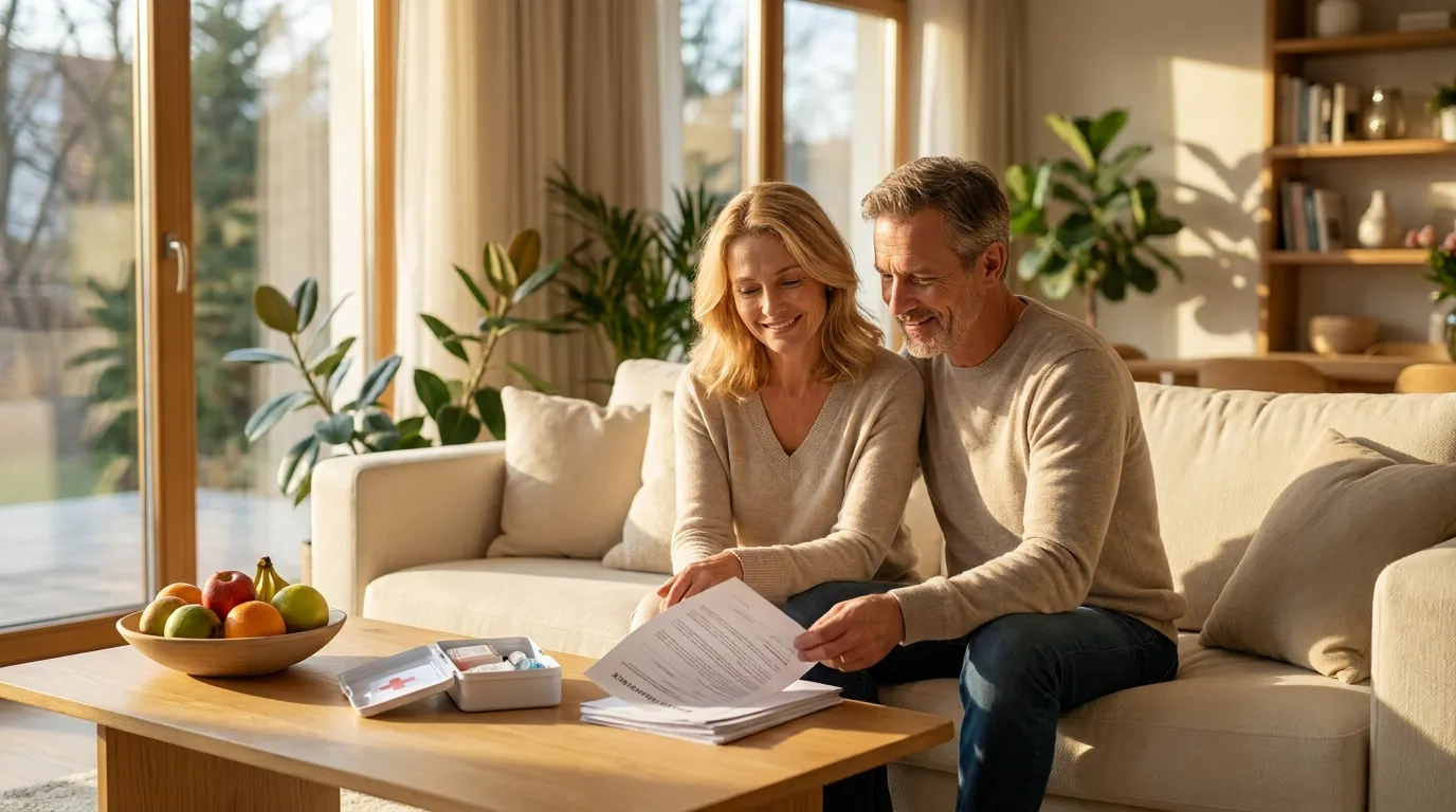 Couple enjoying afternoon in home