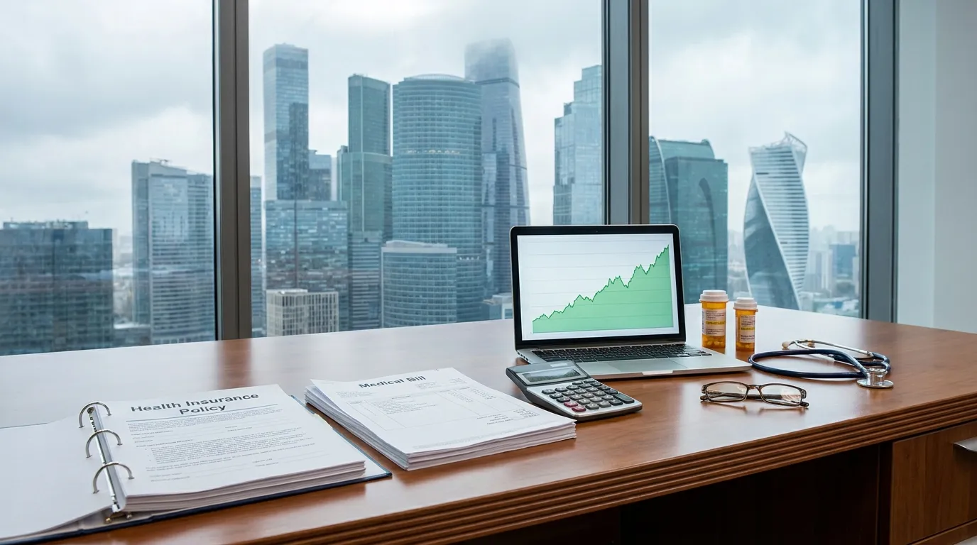 Desk with insurance policy Health Insurance Premiums Are Jumping in 2026