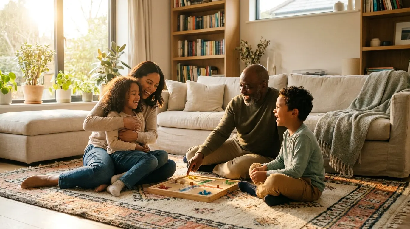Family playing board game on Benefits of Family Health Insurance Every Image
