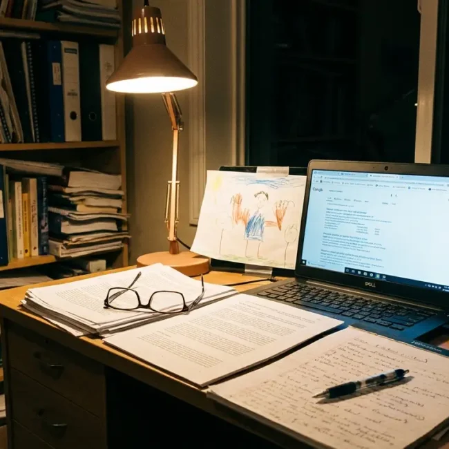 Home office desk at nigh Best Life Insurance Provider Without Falling for Marketing Hype