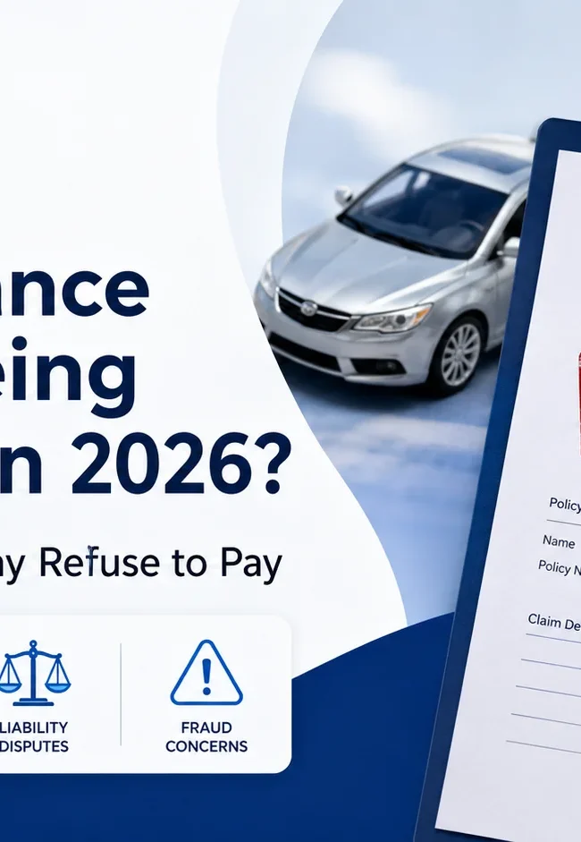Car insurance claim denied in 2026 with reasons insurers refuse auto accident claims