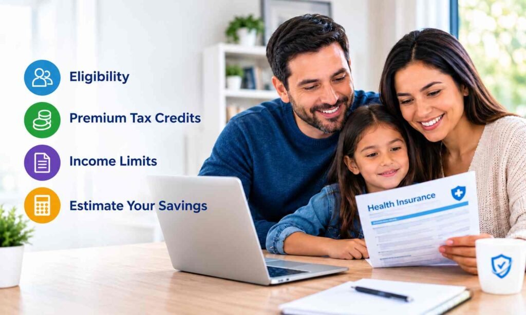 Family reviewing ACA subsidies 2027 and Marketplace health insurance costs.