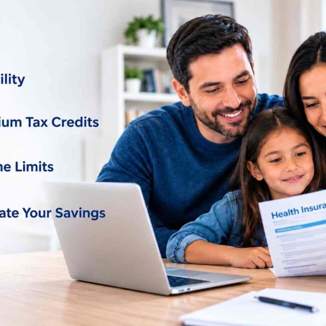 Family reviewing ACA subsidies 2027 and Marketplace health insurance costs.
