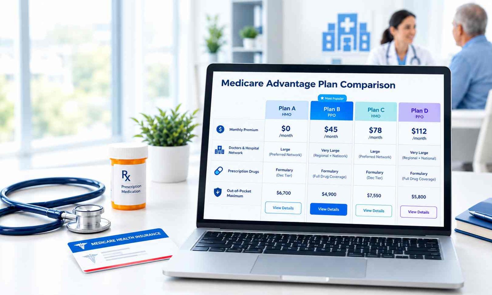 How to compare Medicare Advantage plans for 2027 by costs, networks, drugs, and benefits